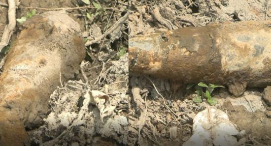 Mortar Shells Unearthed at House Construction Site